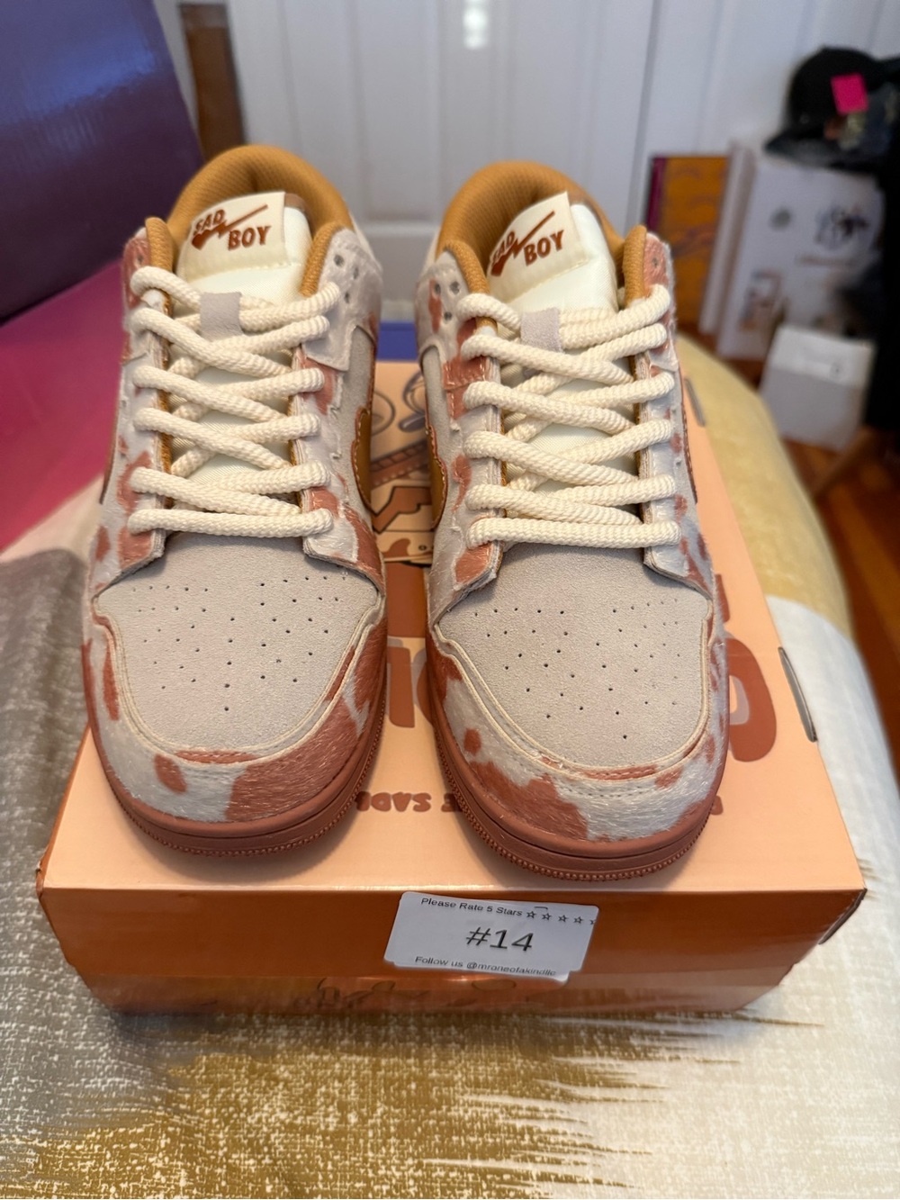 Sad Boys OG Saga Skywalker Brown Low-Top Sneakers Size 7